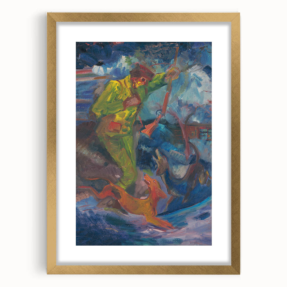 Expressionism Wall Art - Hunter with Dogs by Arnold Peter Weisz