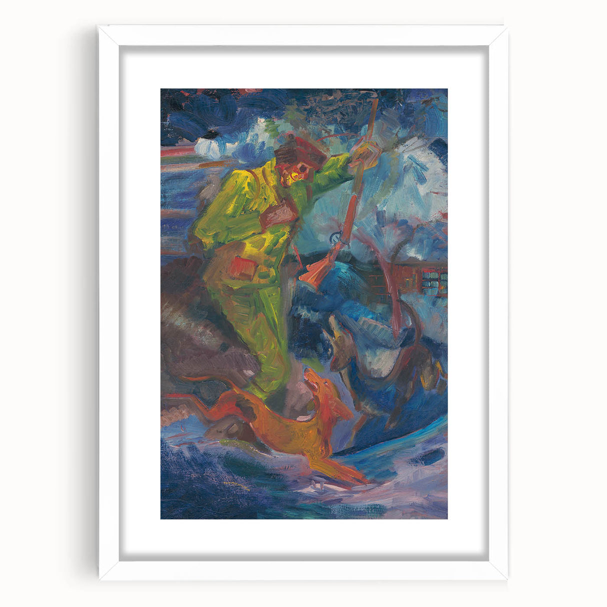 Expressionism Wall Art - Hunter with Dogs by Arnold Peter Weisz