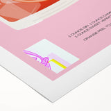 Art deco poster featuring a stylized cocktail glass on a rolled canvas, ideal for dining room wall art.