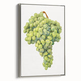 Landscape art painting of colorful fruits on black background, vintage poster style framed canvas, ideal for kitchen decor.