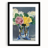 Impressionism Wall Art - Lilacs and Roses in Vase - Elegant Floral Print