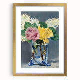 Impressionism Wall Art - Lilacs and Roses in Vase - Elegant Floral Print