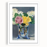Impressionism Wall Art - Lilacs and Roses in Vase - Elegant Floral Print