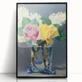 Impressionism Wall Art - Lilacs and Roses in Vase - Elegant Floral Print