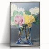 Impressionism Wall Art - Lilacs and Roses in Vase - Elegant Floral Print