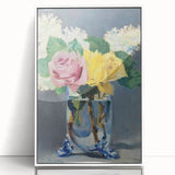 Impressionism Wall Art - Lilacs and Roses in Vase - Elegant Floral Print