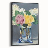 Impressionism Wall Art - Lilacs and Roses in Vase - Elegant Floral Print