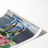 Impressionism Wall Art - Lilacs and Roses in Vase - Elegant Floral Print