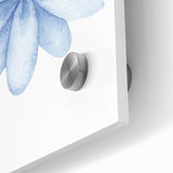 Watercolor Blue Daisy Print - Nursery Wall Art for Kids