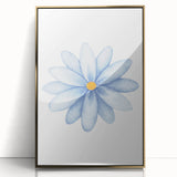Watercolor Blue Daisy Print - Nursery Wall Art for Kids