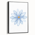 Watercolor Blue Daisy Print - Nursery Wall Art for Kids