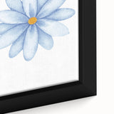 Watercolor Blue Daisy Print - Nursery Wall Art for Kids