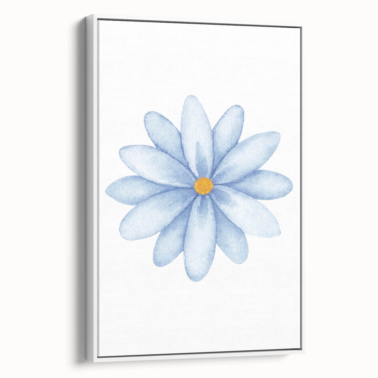 Watercolor Blue Daisy Print - Nursery Wall Art for Kids