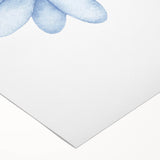 Watercolor Blue Daisy Print - Nursery Wall Art for Kids