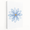 Watercolor Blue Daisy Print - Nursery Wall Art for Kids