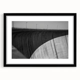 Black landscape bridge frame with a white mat, showcasing a front view of elegant design elements, perfect for enhancing home decor and artwork display. Ideal for modern interiors and art enthusiasts.