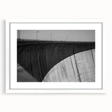 Landscape bridge frame with a white mat, showcasing a modern design. The frame is made of durable materials, ideal for displaying artwork or photographs in home decor settings.