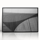 Framed acrylic artwork of a serene landscape bridge view, showcasing vibrant colors and intricate details, perfect for enhancing modern home decor.