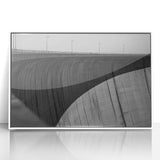 Framed acrylic artwork depicting a serene landscape bridge, showcasing vibrant colors and intricate details, ideal for enhancing modern home decor.