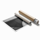 Landscape bridge rolled print showcasing a serene riverside scene with lush greenery and a clear blue sky, designed for home decor and art enthusiasts.