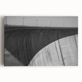 Vibrant landscape canvas art depicting a serene bridge scene with lush greenery and a clear blue sky, perfect for enhancing home decor or art collections.