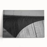 Stretched canvas artwork depicting a serene landscape bridge scene, showcasing vibrant colors and detailed textures, ideal for home or office decor.