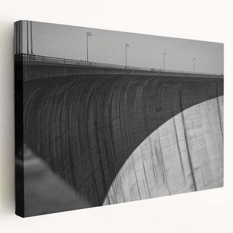 Landscape canvas artwork depicting a scenic bridge surrounded by lush greenery and a tranquil river, ideal for home decor or office ambiance. The piece showcases vibrant colors and intricate details, enhancing any space with its serene beauty.