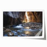 Stunning landscape print showcasing vibrant canyons with rich colors and intricate details, rolled and ready for framing. Perfect for home decor enthusiasts.