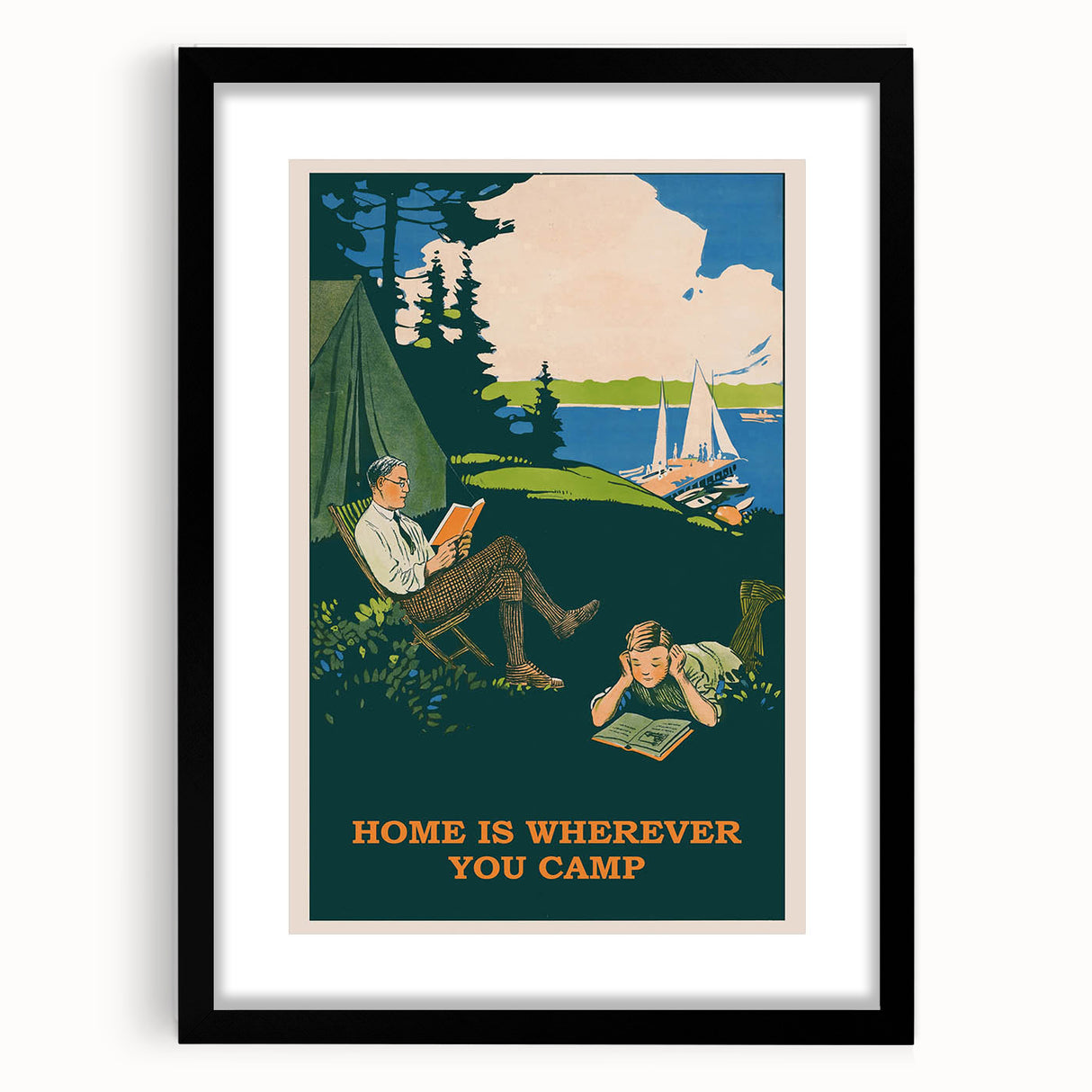 Retro Camping Poster – Vintage Outdoor Adventure Art