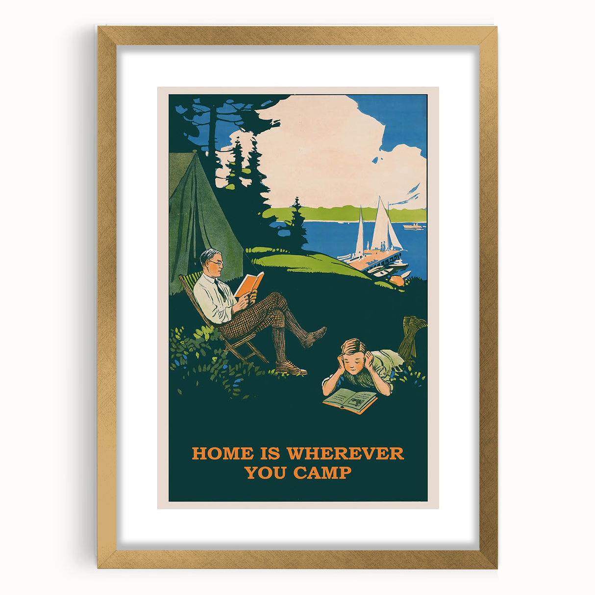 Retro Camping Poster – Vintage Outdoor Adventure Art