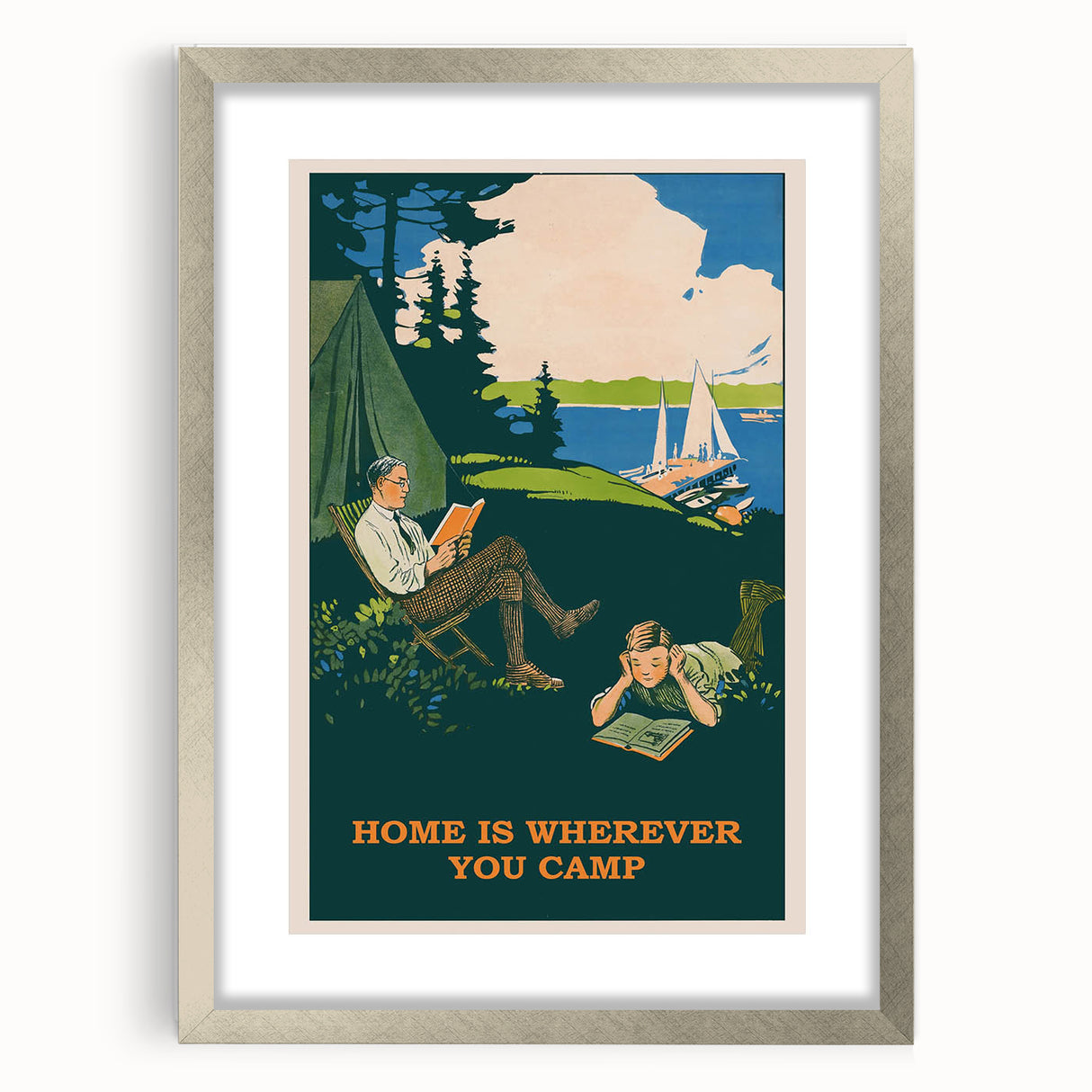 Retro Camping Poster – Vintage Outdoor Adventure Art
