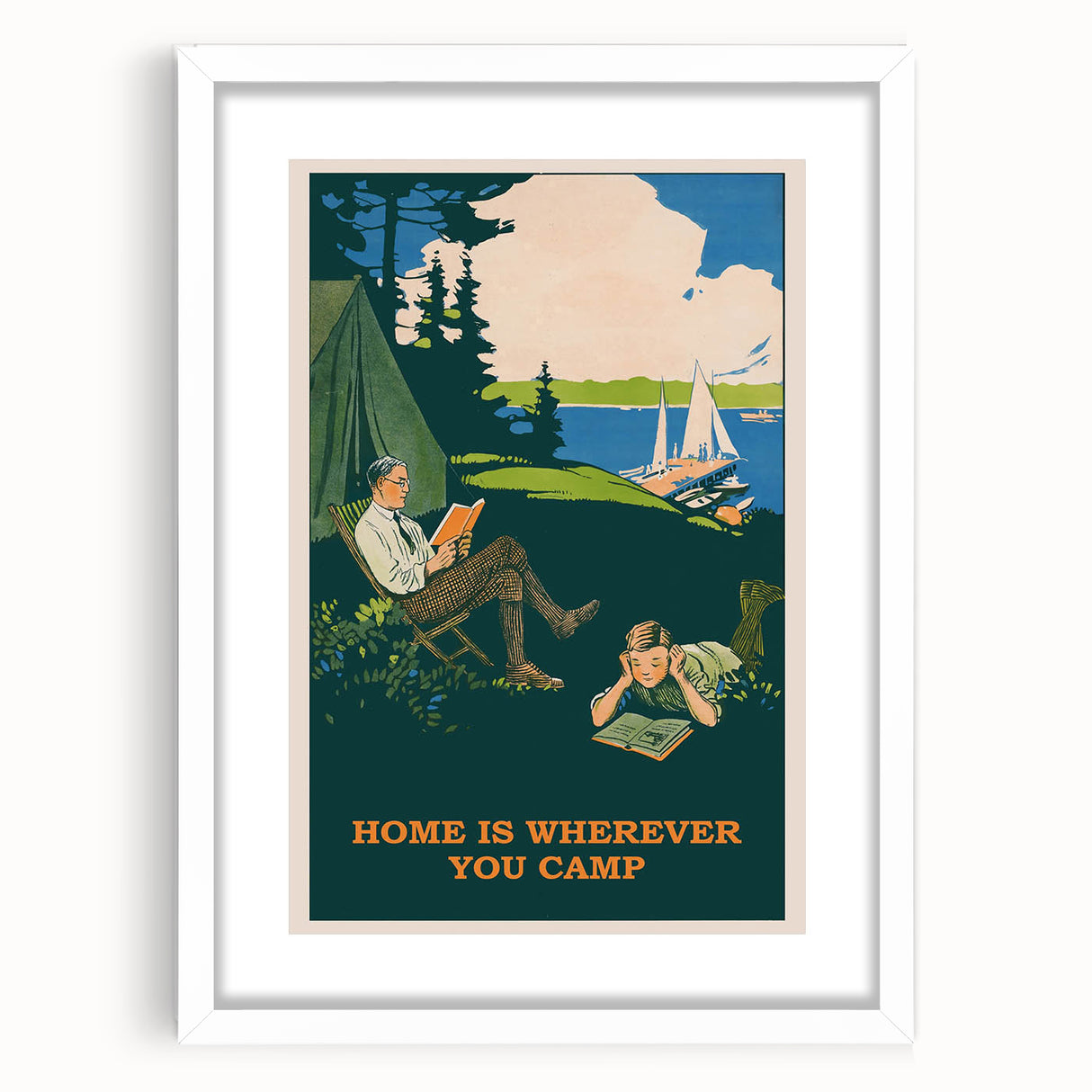 Retro Camping Poster – Vintage Outdoor Adventure Art