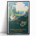 Retro Camping Poster – Vintage Outdoor Adventure Art