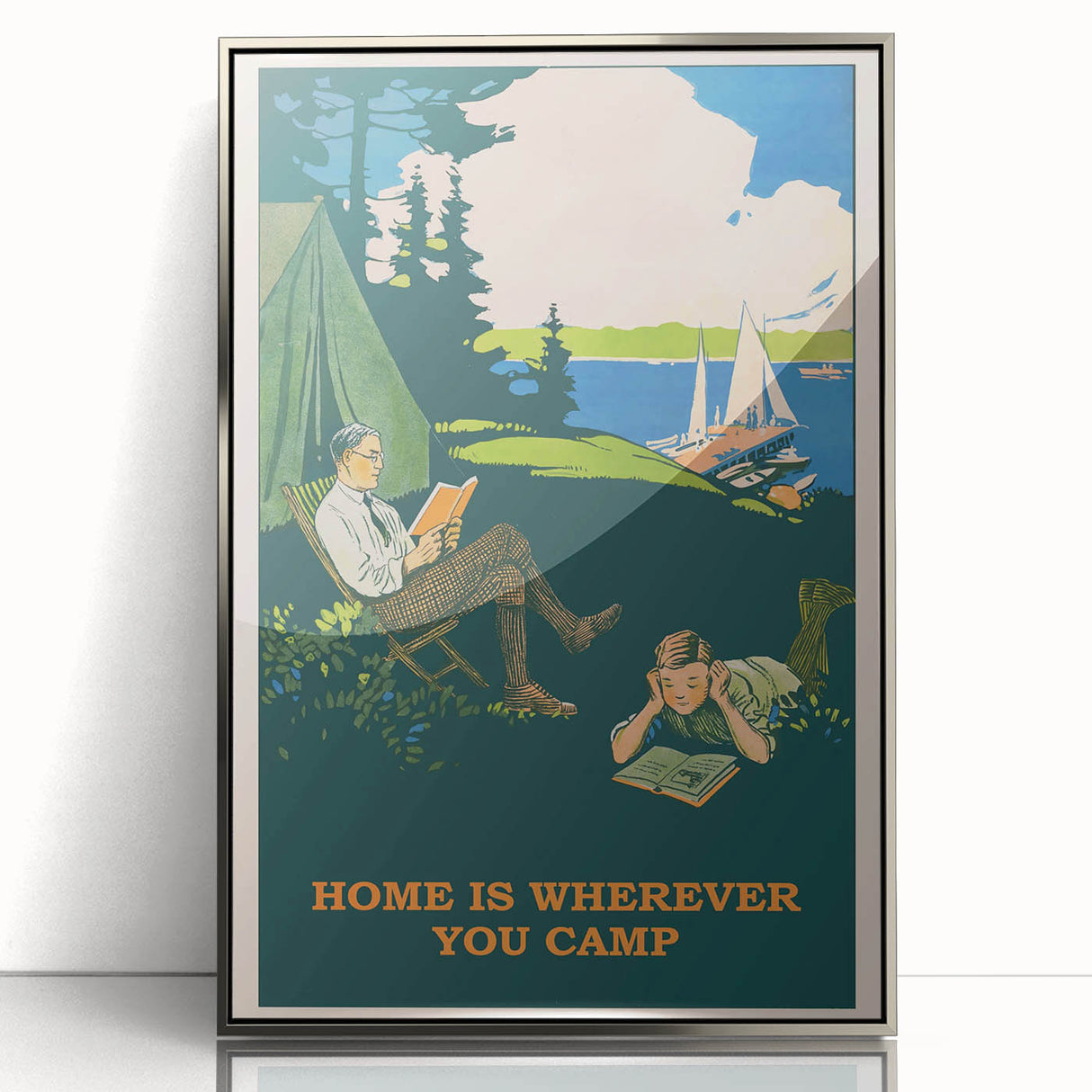 Retro Camping Poster – Vintage Outdoor Adventure Art