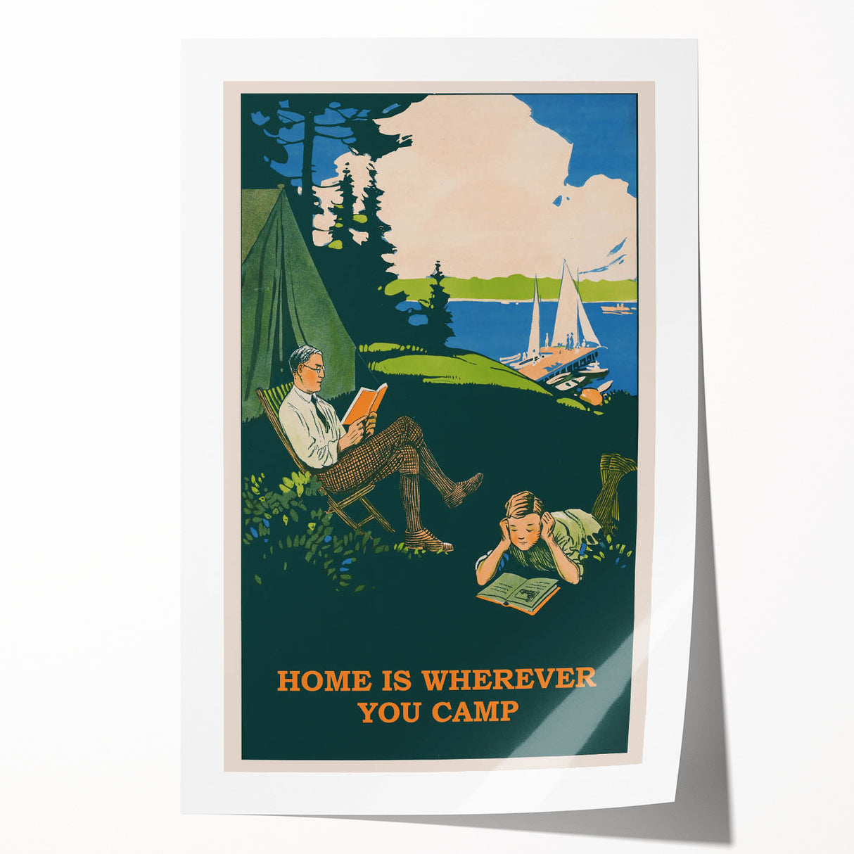 Retro Camping Poster – Vintage Outdoor Adventure Art
