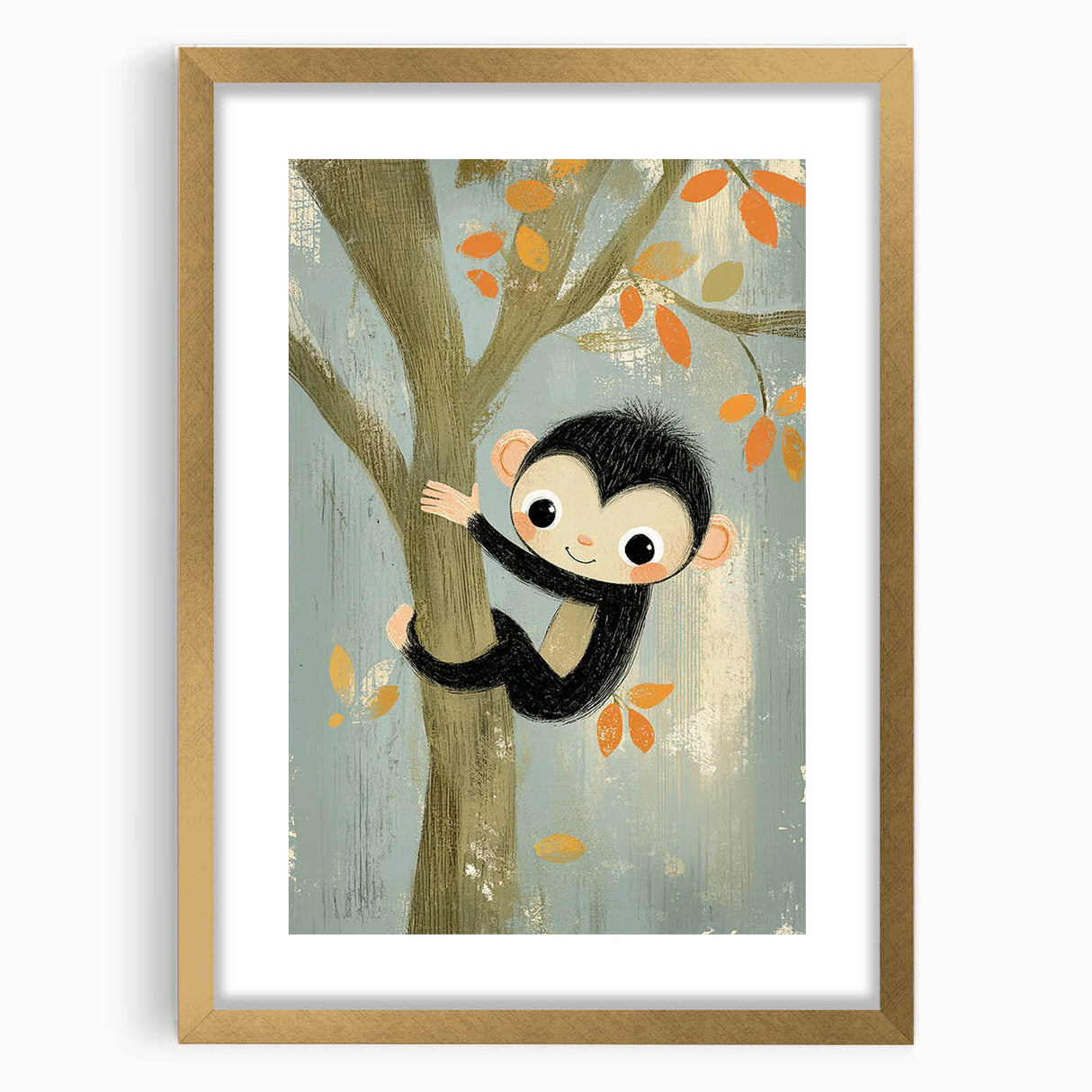 Children’s Room Decor - Playful Monkey Jungle Wall Art for Boys