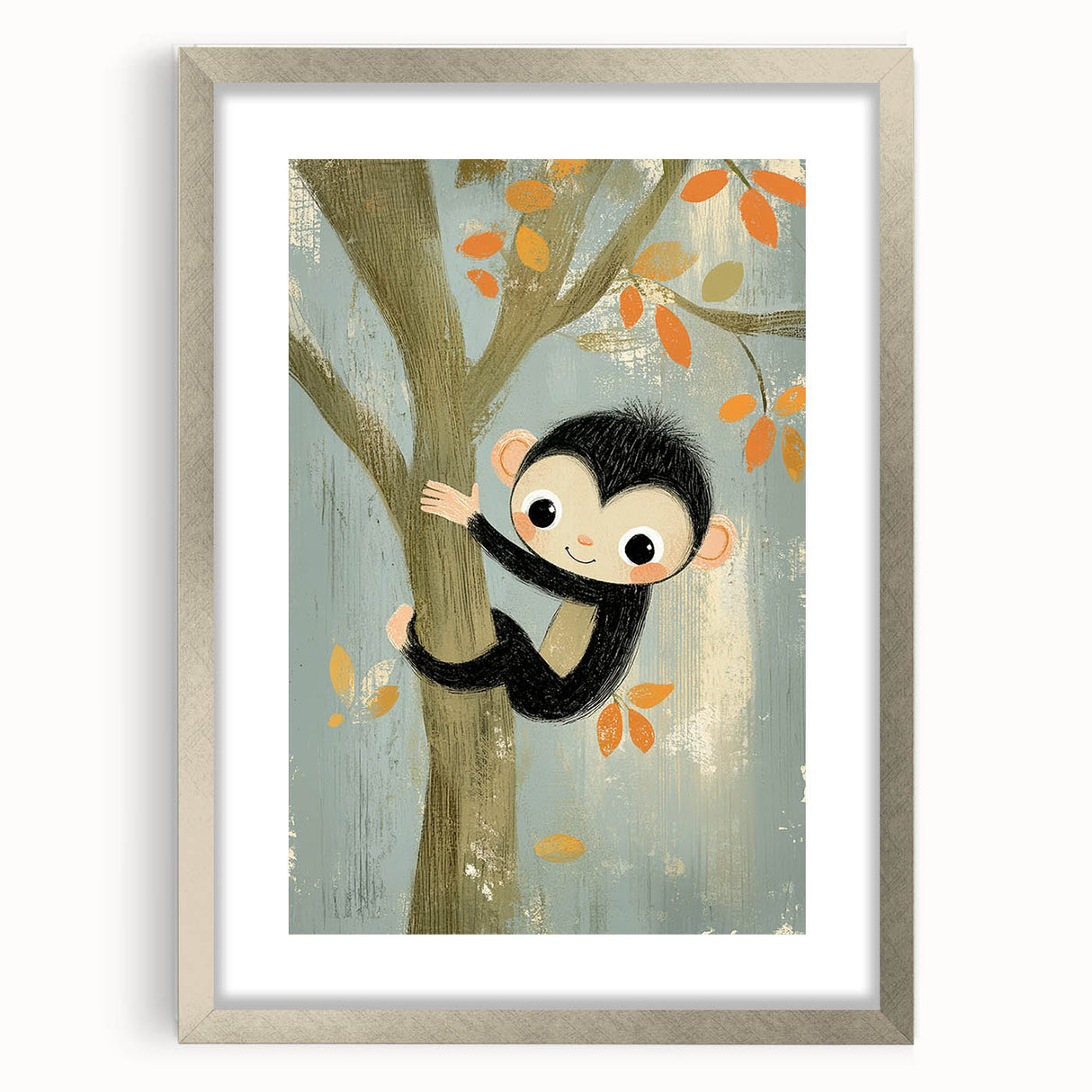 Children’s Room Decor - Playful Monkey Jungle Wall Art for Boys