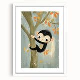 Children’s Room Decor - Playful Monkey Jungle Wall Art for Boys