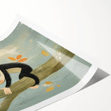 Children’s Room Decor - Playful Monkey Jungle Wall Art for Boys