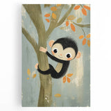Children’s Room Decor - Playful Monkey Jungle Wall Art for Boys