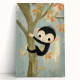 Children’s Room Decor - Playful Monkey Jungle Wall Art for Boys