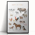 Farm Animals Kids Educational Wall Art - Learning Poster for Classrooms