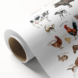 Farm Animals Kids Educational Wall Art - Learning Poster for Classrooms