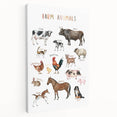 Farm Animals Kids Educational Wall Art - Learning Poster for Classrooms