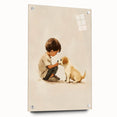 Boy and Puppy Nursery Wall Art – Kids Room & Baby Room Decor