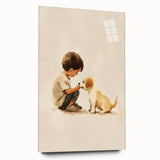 Boy and Puppy Nursery Wall Art – Kids Room & Baby Room Decor