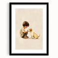 Boy and Puppy Nursery Wall Art – Kids Room & Baby Room Decor