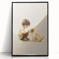 Boy and Puppy Nursery Wall Art – Kids Room & Baby Room Decor