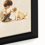 Boy and Puppy Nursery Wall Art – Kids Room & Baby Room Decor