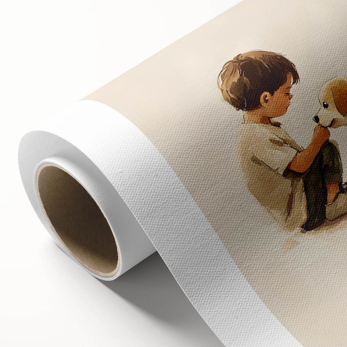 Boy and Puppy Nursery Wall Art – Kids Room & Baby Room Decor